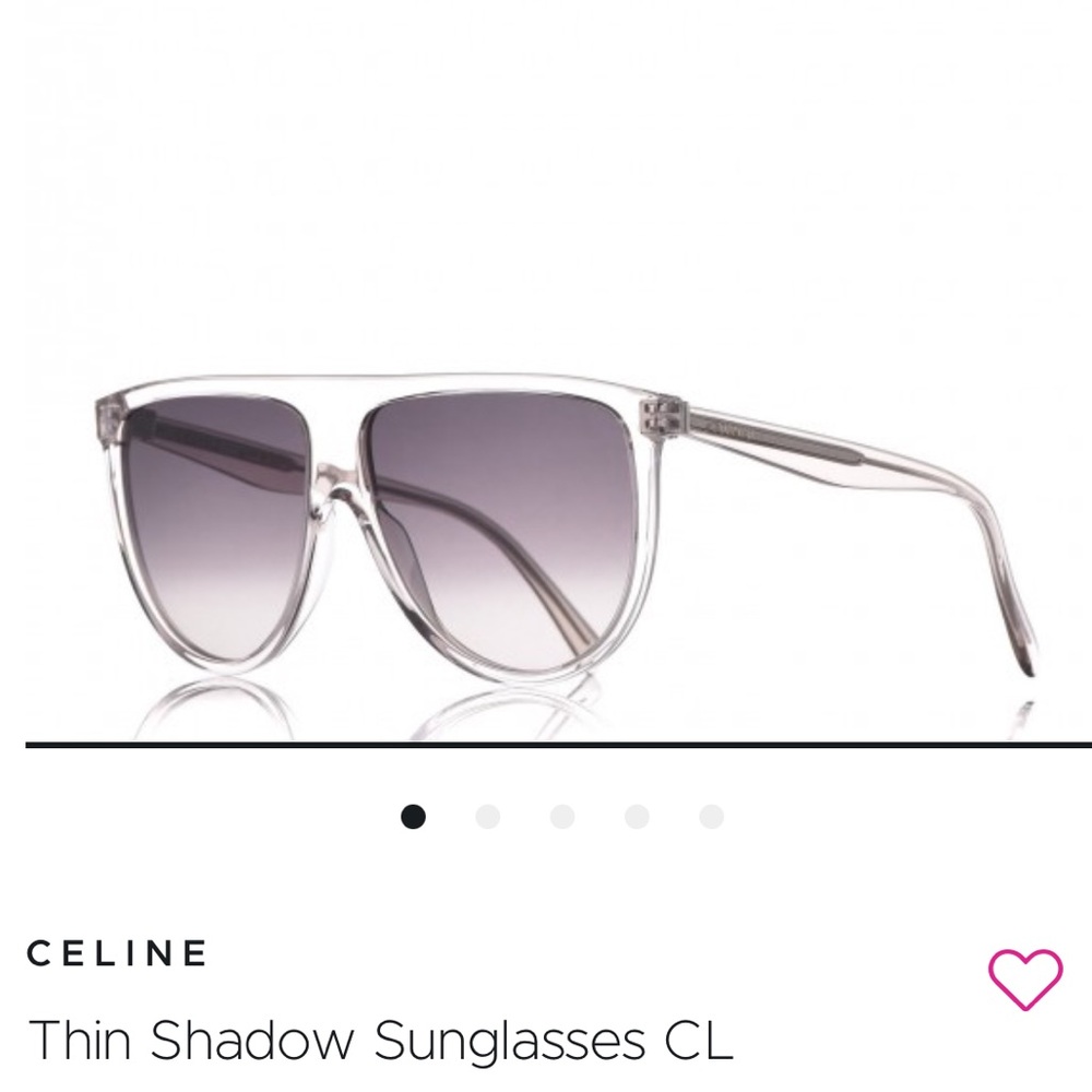 Celine Transparent Frame Sunglasses with Gray Gradient Lenses